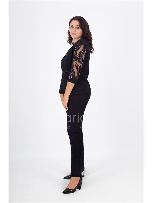 tailleur 3 pz ricamo PAOLA FORTI | PF200TPNERO